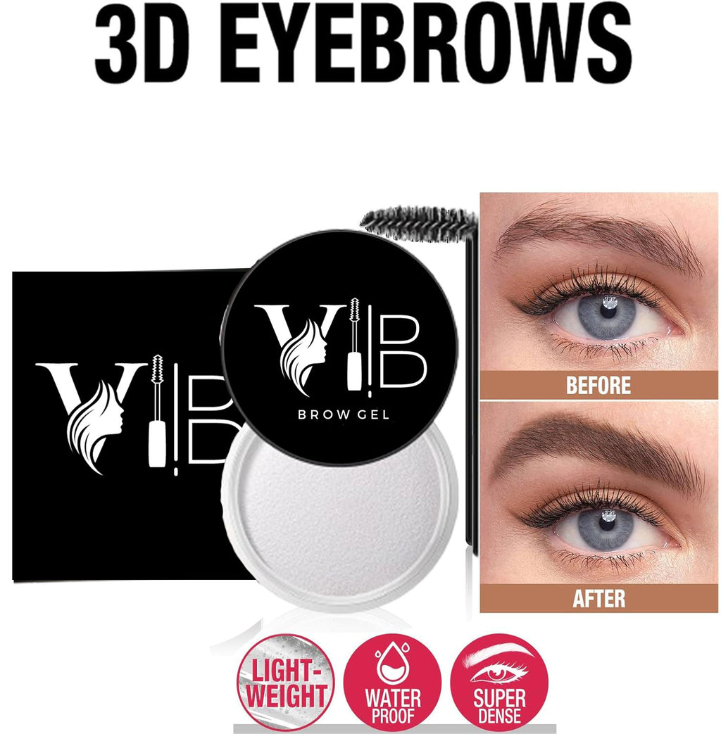 VB Brow Gel , Clear Eyebrow Shaping Wax For Holding Brows In Place, Brow Gel Eyebrow Soap Kit Water Resistance Long Lasting Brow Soap, Eyebrow Styling Soap Gel Brows Shaping Cream for Smudge Proof & Natural Looking Eyebrows Makeup Smooth